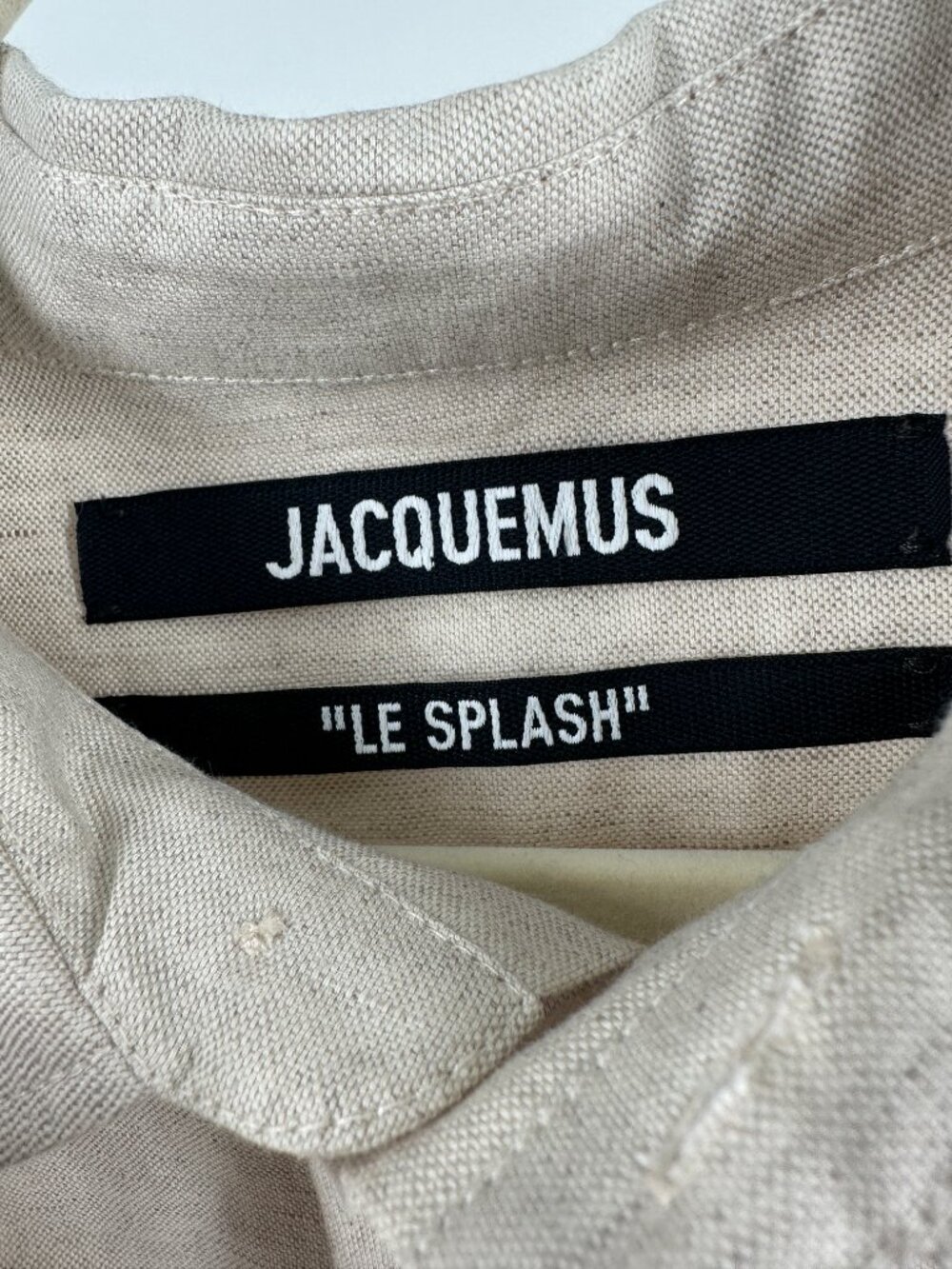 Jacquemus La Robe Arles Mini Dress Beige Cotton Linen FR 38 - Picture 6 of 13